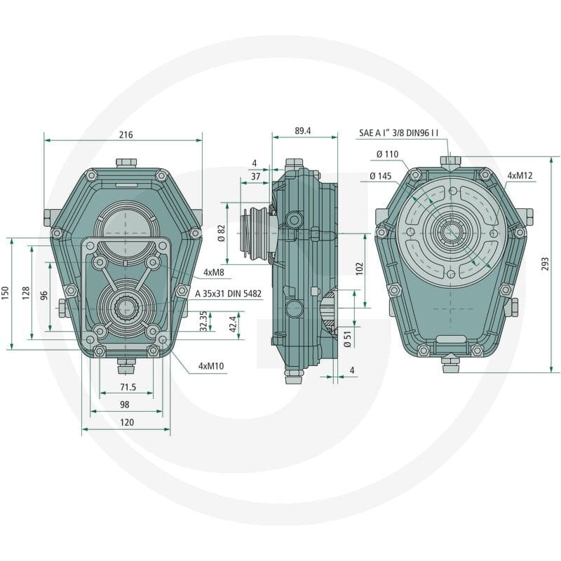 GRANIT Przekładnia BG-2/3-1:3 87000772 - 87000772 - Sklep rolniczy PoltechParts