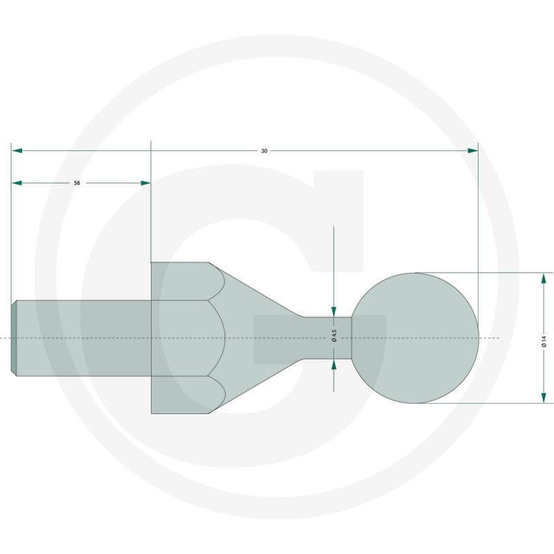 GRANIT Sworzeń kulowy 85027052 - 85027052 - Sklep rolniczy PoltechParts