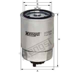 Hengst Filtr paliwa H70WK 866H70WK