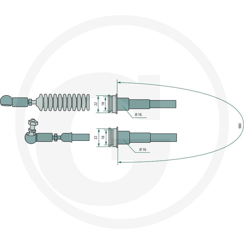 GRANIT Cięgno Bowdena 85221000 - 85221000 - Sklep rolniczy PoltechParts