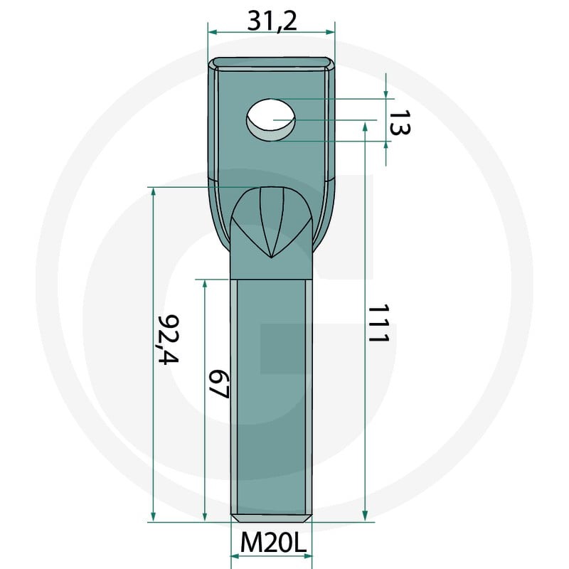 GRANIT Koniec gwintu z lewej strony 5602200083 - 5602200083 - Sklep rolniczy PoltechParts