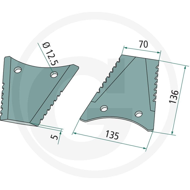 GRANIT Nóż do siekania słomy 52500059 - 52500059 - Sklep rolniczy PoltechParts