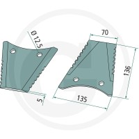GRANIT Nóż do siekania słomy 52500059 - 52500059 - Sklep rolniczy PoltechParts