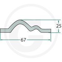 GRANIT Listwa podłogowa zgarniająca 1580x67x25m 7554-150464 - 7554-150464 - Sklep rolniczy PoltechParts