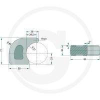 GRANIT Mocowanie haka łączącego 778755140 - 778755140 - Sklep rolniczy PoltechParts