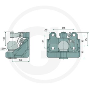 Rockinger Uchwyt kątowy kuli 787825B50001