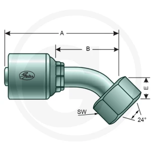 Gates PNE 06 DKOL M12x1.5 45° (6L) 81501231