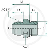 GRANIT GA 1 5/8-12 M-JIC x 1 5/8-12 M-UNF-OR 81528066 - 81528066 - Sklep rolniczy PoltechParts