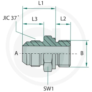GRANIT GA 1 5/8-12 M-JIC x 1 5/8-12 M-UNF-OR 81528066