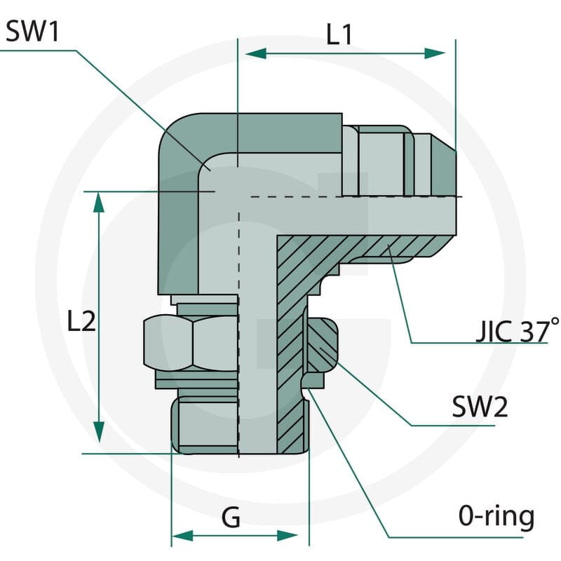 GRANIT WAE 7/16 M-JIC x 1/2 M-BSP 81528223 - 81528223 - Sklep rolniczy PoltechParts