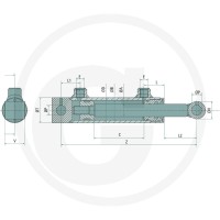 Contarini Siłownik DW-B-50/40x25x700 82003758 - 82003758 - Sklep rolniczy PoltechParts