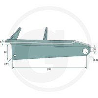 GRANIT Prawa łopatka rozrzutnika 7554-151979 - 7554-151979 - Sklep rolniczy PoltechParts