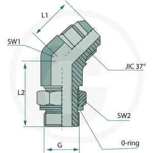 GRANIT WAE 9/16 M-JIC x 1/4 M-BSP 45° 81528183