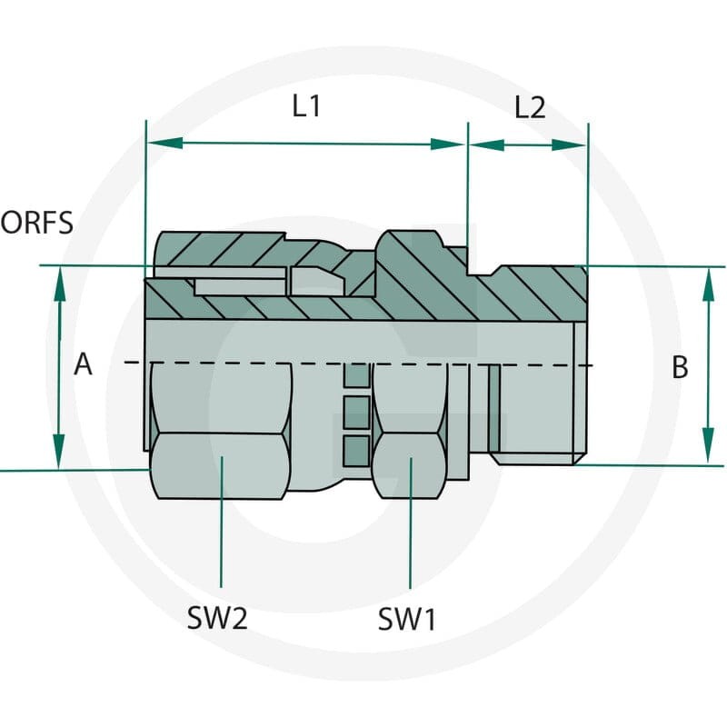 GRANIT GA 9/16 FS-ORFS x 1/8 M-BSP 81528522 - 81528522 - Sklep rolniczy PoltechParts