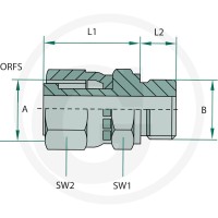 GRANIT GA 9/16 FS-ORFS x 1/8 M-BSP 81528522 - 81528522 - Sklep rolniczy PoltechParts