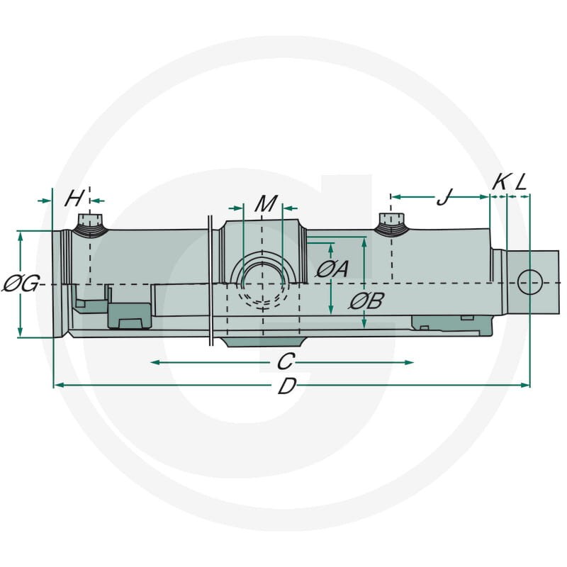 GRANIT Siłownik-DW-HS-50-100-1000 820501010 - 820501010 - Sklep rolniczy PoltechParts