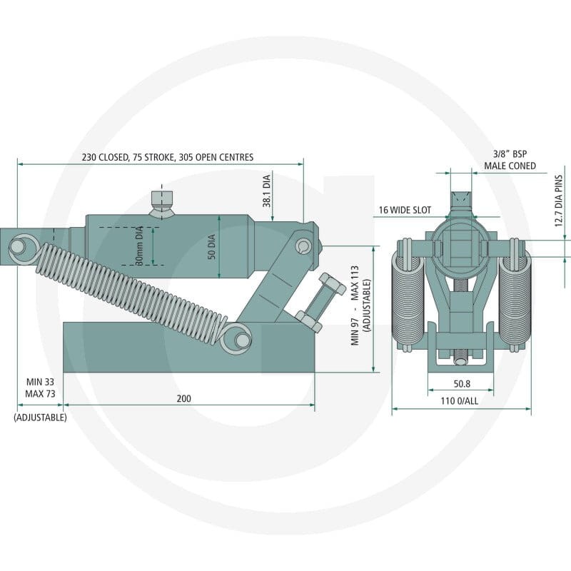 GRANIT Siłownik hamulcowy BK30SQ 82000408 - 82000408 - Sklep rolniczy PoltechParts