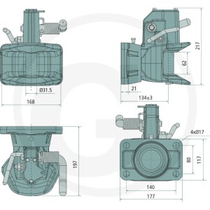 Scharmüller Zaczep automatyczny z kołnierzem 77705140102