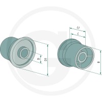 GRANIT Rolka napinająca łańcucha 75532028 - 75532028 - Sklep rolniczy PoltechParts