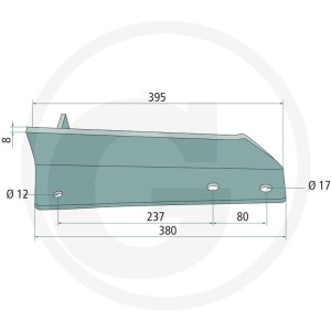 GRANIT Prawa łopatka rozrzutnika 75500027