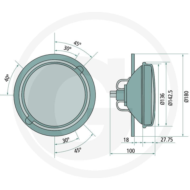 GRANIT Reflektor kierunkowy 70704007 | poltechparts.pl