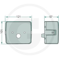 GRANIT Lampa tylna 70723007 | poltechparts.pl