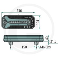 GRANIT Lampa tylna LED 7070010022 | poltechparts.pl