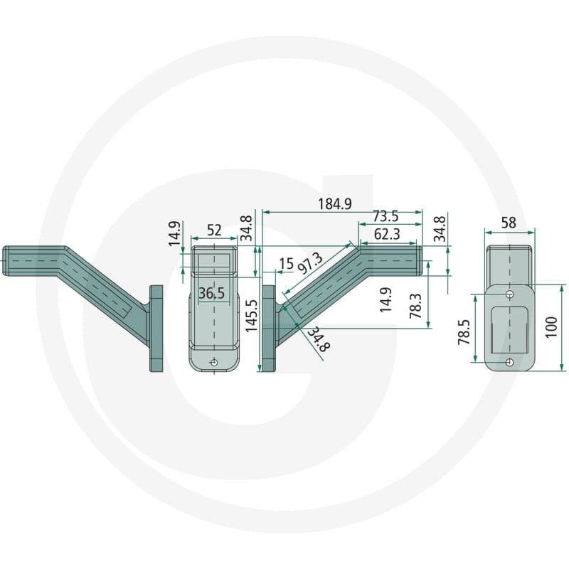 GRANIT Lampa obrysowa LED 7070010078 | poltechparts.pl