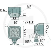 GRANIT Reflektor roboczy LED 707991381 | poltechparts.pl