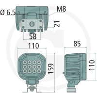 GRANIT Reflektor roboczy LED 707997000 | poltechparts.pl