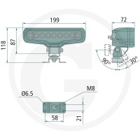 GRANIT Reflektor roboczy LED 70799266 | poltechparts.pl