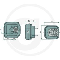 GRANIT Lampa tylna LED 7070010058 | poltechparts.pl