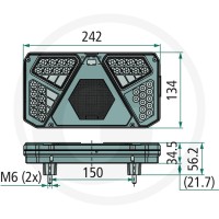GRANIT Lampa tylna LED 70799517 | poltechparts.pl