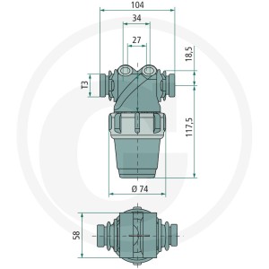 ARAG Filtr ciśnieniowy 67032220B3