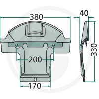 GRANIT Płoza ślizgowa 647882520170700 | poltechparts.pl