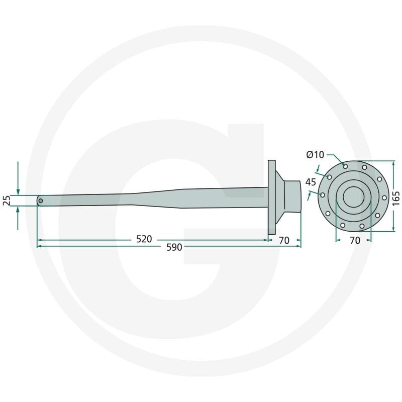 GRANIT Wałek napędowy 647ET-0319F - 647ET-0319F - Sklep rolniczy PoltechParts