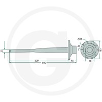 GRANIT Wałek napędowy 647ET-0319F - 647ET-0319F - Sklep rolniczy PoltechParts
