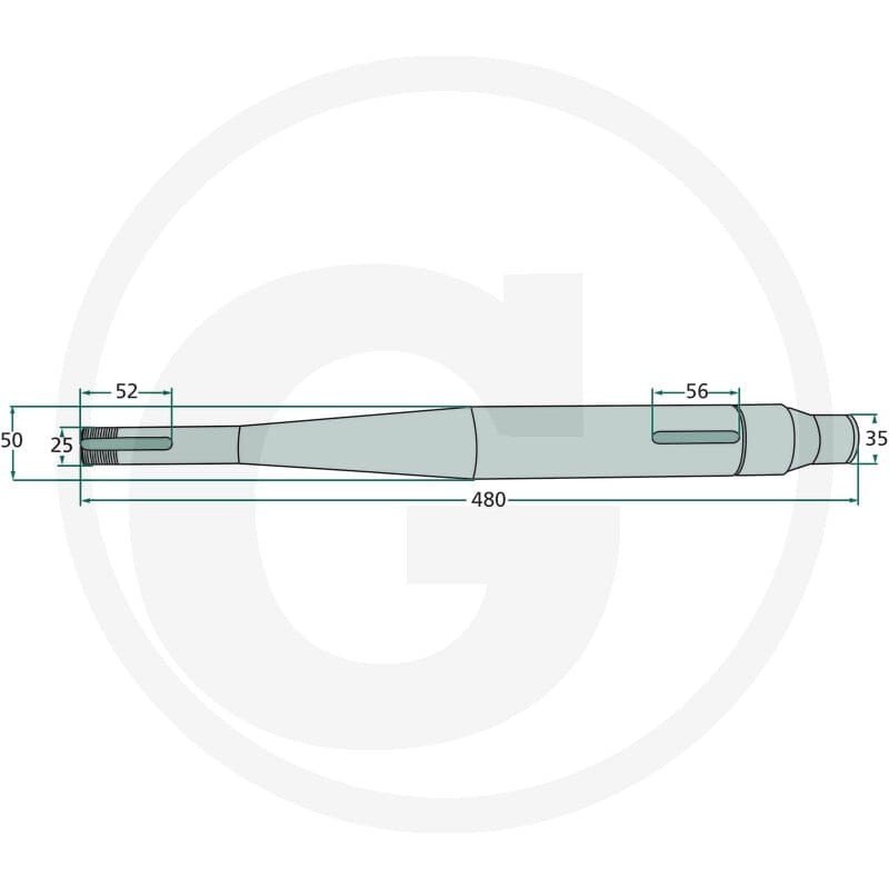 GRANIT Wałek napędowy 647GT-256F - 647GT-256F - Sklep rolniczy PoltechParts