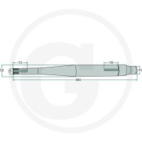 GRANIT Wałek napędowy 647GT-256F - 647GT-256F - Sklep rolniczy PoltechParts