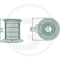 GRANIT Bęben tnący 647TG0100K0F - 647TG0100K0F - Sklep rolniczy PoltechParts
