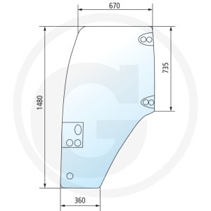 GRANIT Szyba drzwi 65002125