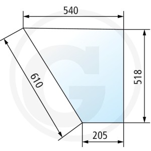 GRANIT Szyba drzwi 650S8810111140