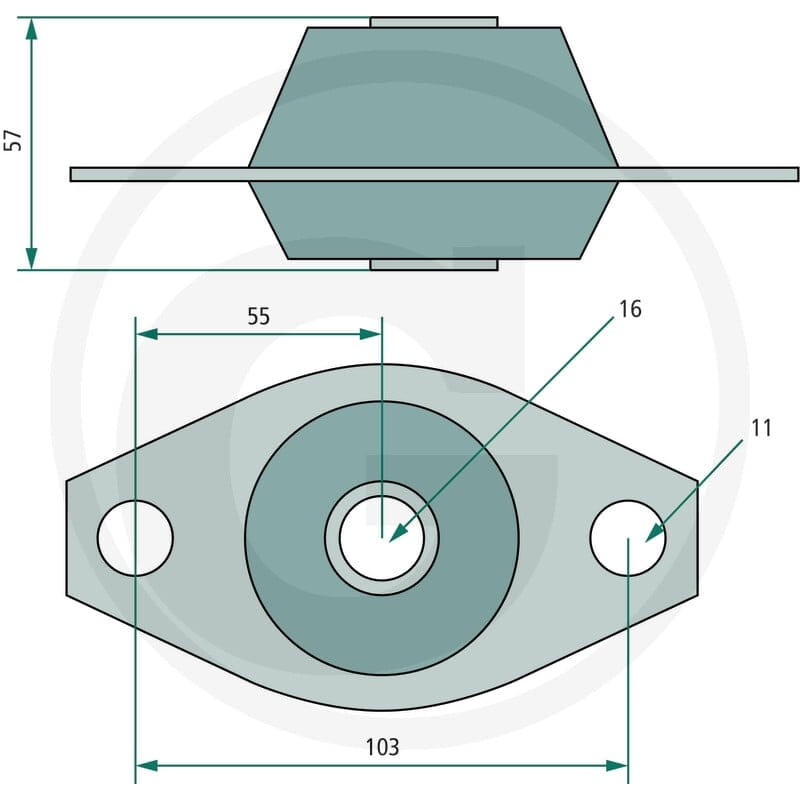 GRANIT Poduszka kabiny 65404004 | poltechparts.pl