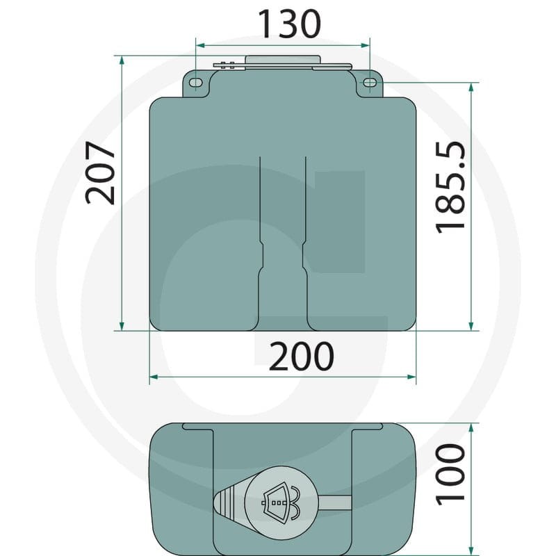 GRANIT Zbiornik do wycieraczek 65499625 - 65499625 - Sklep rolniczy PoltechParts