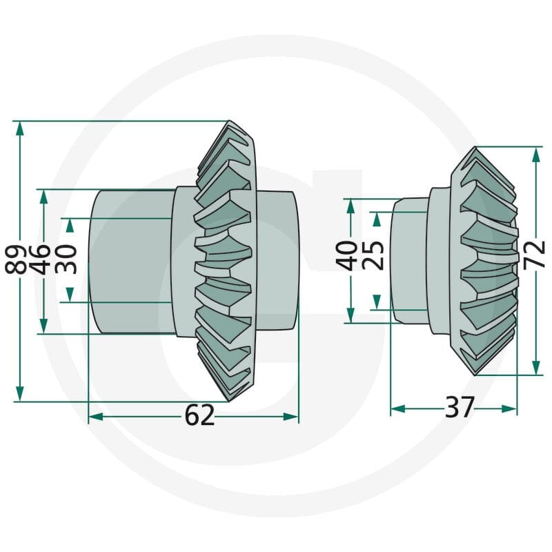 GRANIT Zestaw kół zębatych 64704002 - 64704002 - Sklep rolniczy PoltechParts