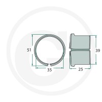 GRANIT Tulejka 647123507F | poltechparts.pl