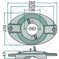 GRANIT Tarcza tnąca 647139680.0F - 647139680.0F - Sklep rolniczy PoltechParts