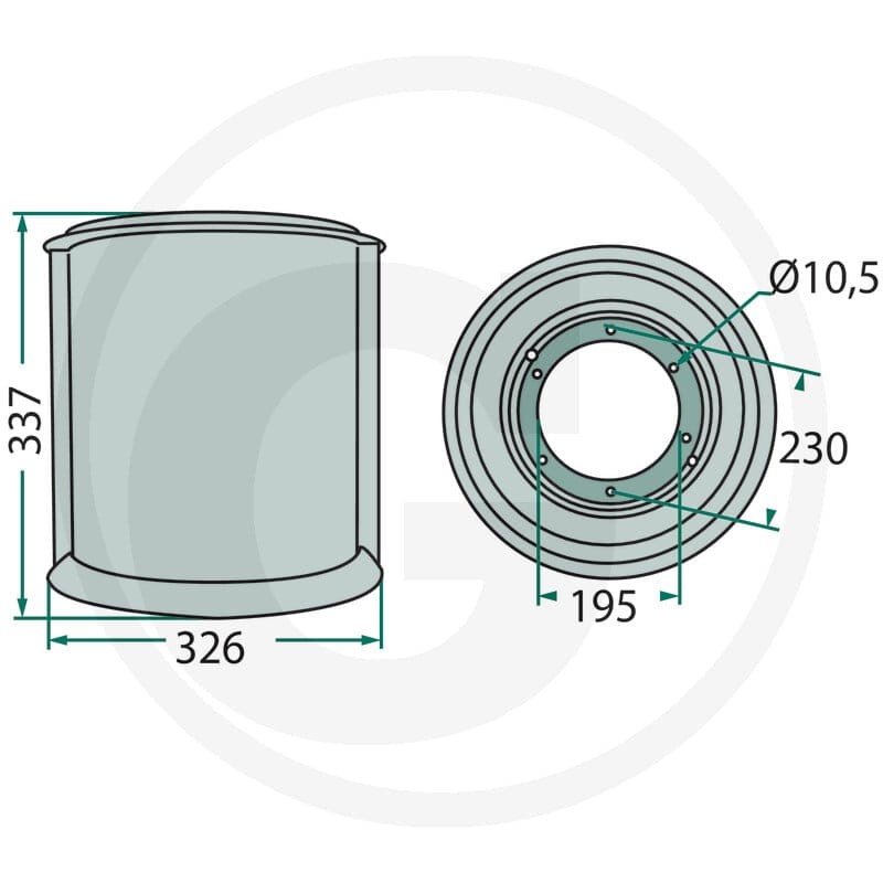 GRANIT Bęben tnący 647140447F - 647140447F - Sklep rolniczy PoltechParts