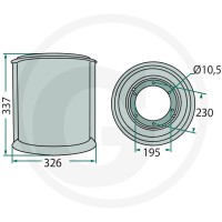 GRANIT Bęben tnący 647140447F - 647140447F - Sklep rolniczy PoltechParts