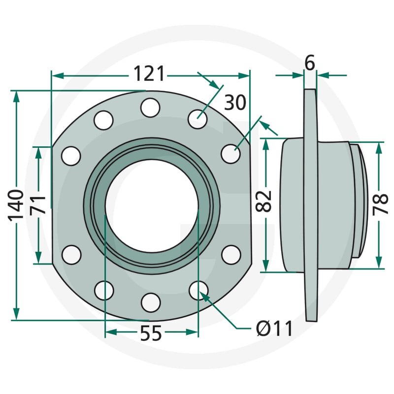 GRANIT Oprawa łożyska 647144495.9F - 647144495.9F - Sklep rolniczy PoltechParts